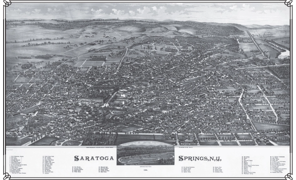 Map of Saratoga Springs, ca. 1888