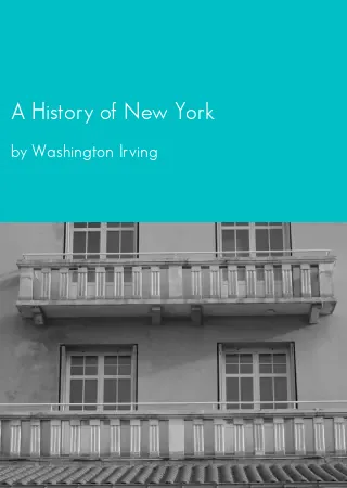 A History of New York by Washington Irving pdf Book