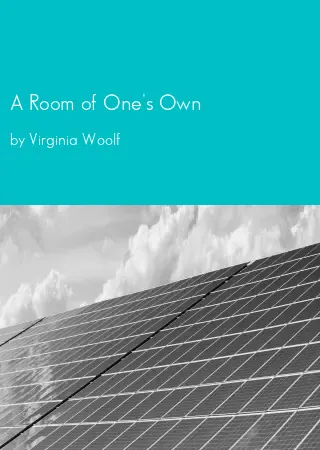 A Room of One's Own by Virginia Woolf pdf Book