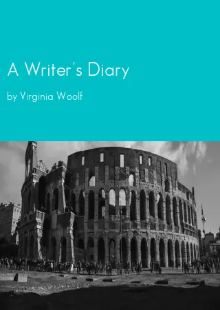 A Writer's Diary by Virginia Woolf pdf Book