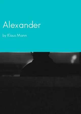 Alexander by Klaus Mann pdf Book