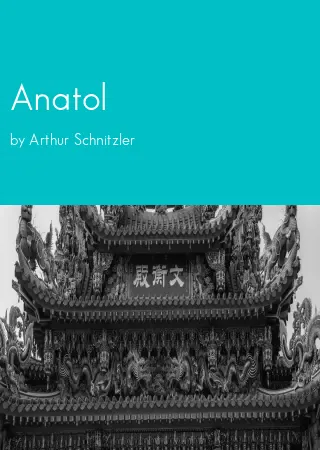 Anatol by Arthur Schnitzler pdf Book