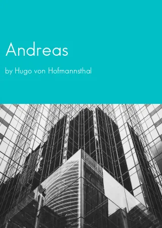 Andreas by Hugo von Hofmannsthal pdf Book