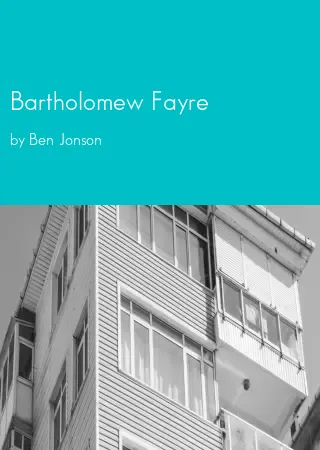 Bartholomew Fayre by Ben Jonson pdf Book