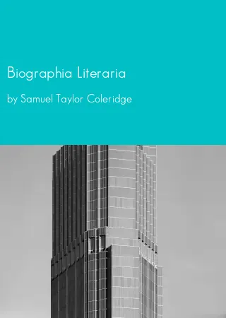 Biographia Literaria by Samuel Taylor Coleridge pdf Book