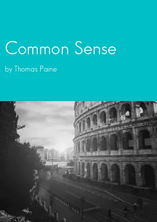 Common Sense by Thomas Paine pdf Book