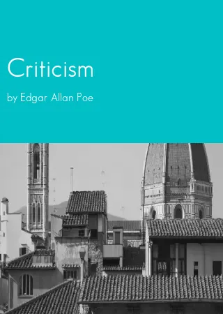 Criticism by Edgar Allan Poe pdf Book