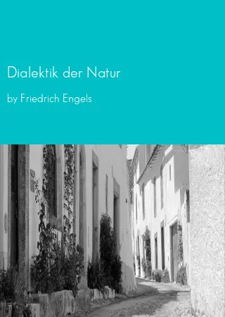 Dialektik der Natur by Friedrich Engels pdf Book