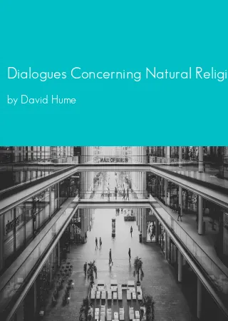 Dialogues Concerning Natural Religion by David Hume pdf Book