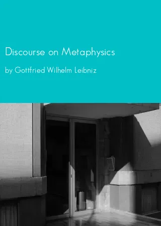 Discourse on Metaphysics by Gottfried Wilhelm Leibniz pdf Book