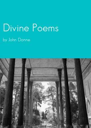 Divine Poems by John Donne pdf Book