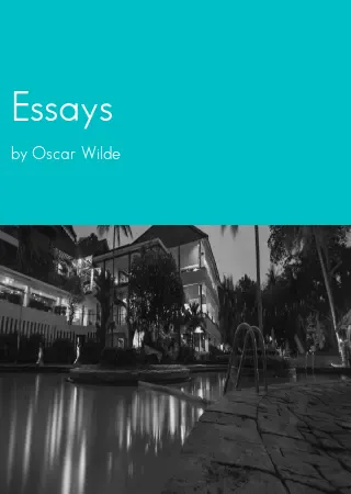 Essays by Oscar Wilde pdf Book