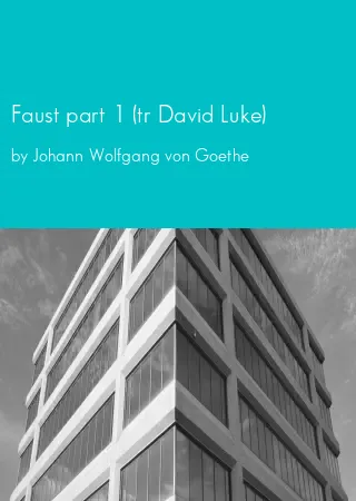 Faust part 1 (tr David Luke) by Johann Wolfgang von Goethe pdf Book