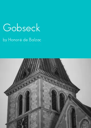 Gobseck by Honoré de Balzac pdf Book