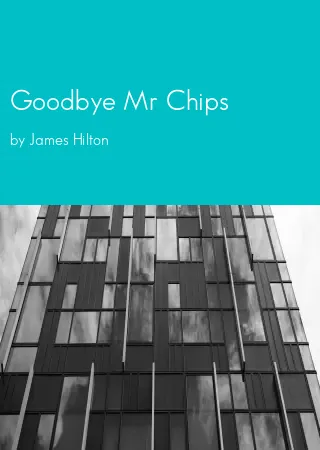 Goodbye Mr Chips by James Hilton pdf Book