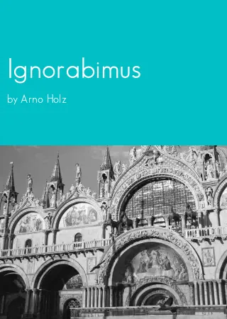 Ignorabimus by Arno Holz pdf Book