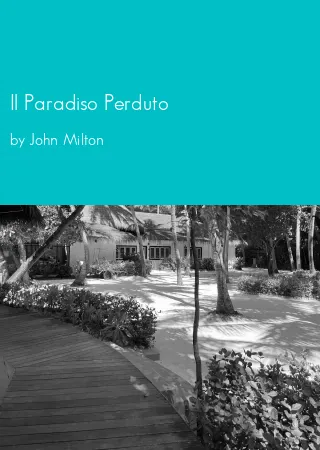 Il Paradiso Perduto by John Milton pdf Book