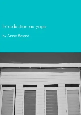 Introduction au yoga by Annie Besant pdf Book