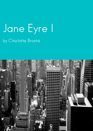 Jane Eyre I by Charlotte Brontë pdf Book