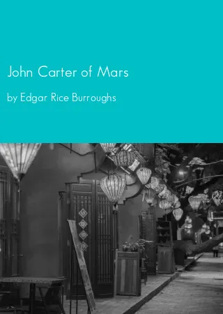 John Carter of Mars by Edgar Rice Burroughs pdf Book