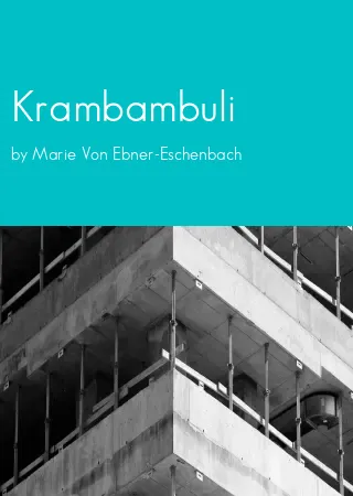 Krambambuli by Marie Von Ebner-Eschenbach pdf Book