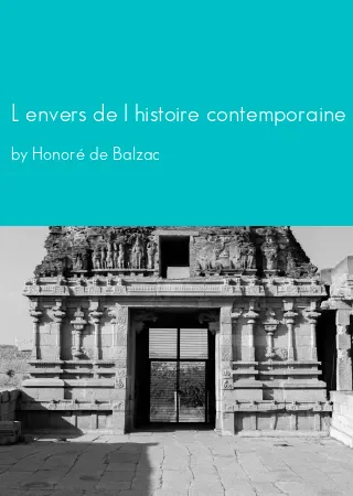 L envers de l histoire contemporaine by Honoré de Balzac pdf Book