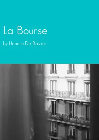 La Bourse by Honore De Balzac pdf Book