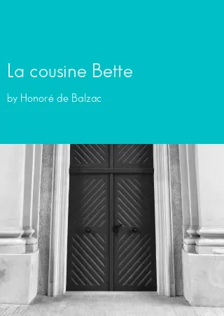 La cousine Bette by Honoré de Balzac pdf Book