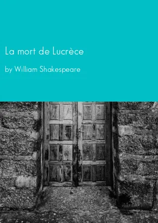 La mort de Lucrèce by William Shakespeare pdf Book