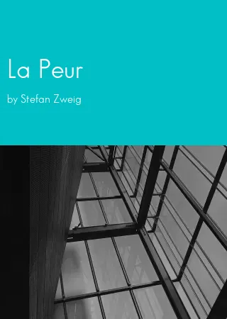 La Peur by Stefan Zweig pdf Book