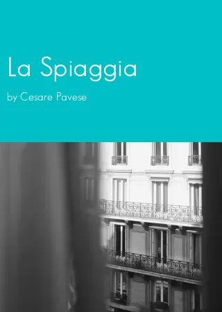 La Spiaggia by Cesare Pavese pdf Book