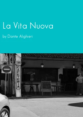 La Vita Nuova by Dante Alighieri pdf Book