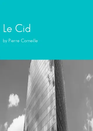 Le Cid by Pierre Corneille pdf Book