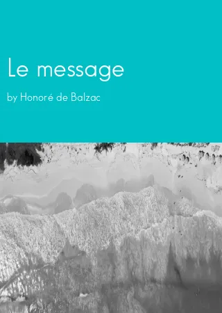 Le message by Honoré de Balzac pdf Book