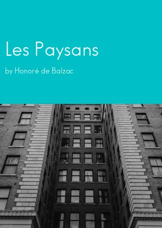 Les Paysans by Honoré de Balzac pdf Book