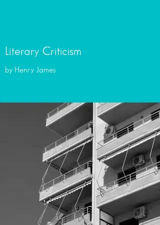 Literary Criticism by Henry James pdf Book