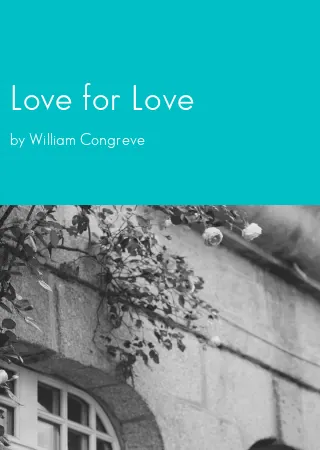 Love for Love by William Congreve pdf Book