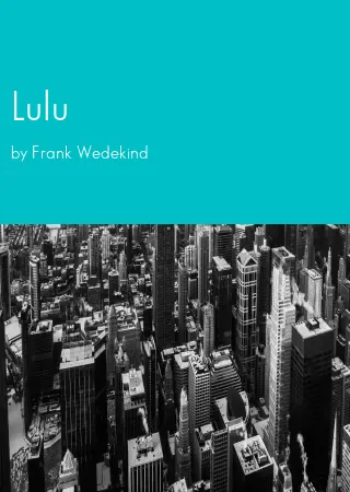 Lulu by Frank Wedekind pdf Book