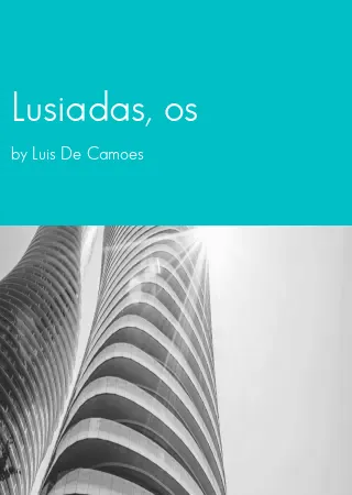 Lusiadas, os by Luis De Camoes pdf Book