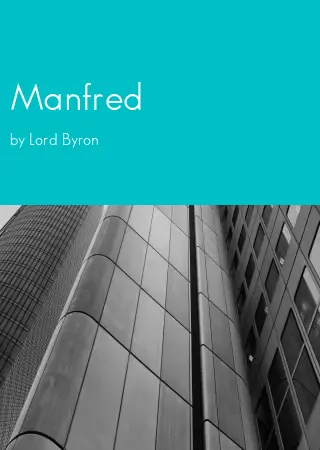 Manfred by Lord Byron pdf Book