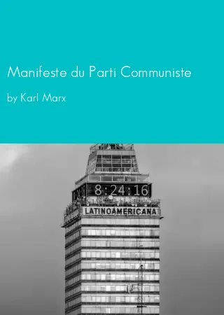 Manifeste du Parti Communiste by Karl Marx pdf Book