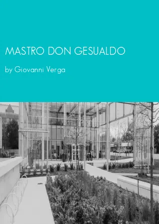 MASTRO DON GESUALDO by Giovanni Verga pdf Book