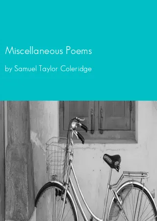 Miscellaneous Poems by Samuel Taylor Coleridge pdf Book