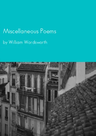 Miscellaneous Poems by William Wordsworth pdf Book