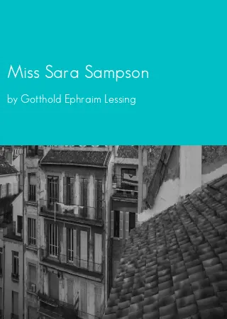 Miss Sara Sampson by Gotthold Ephraim Lessing pdf Book