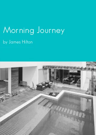 Morning Journey by James Hilton pdf Book