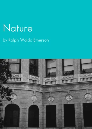 Nature by Ralph Waldo Emerson pdf Book