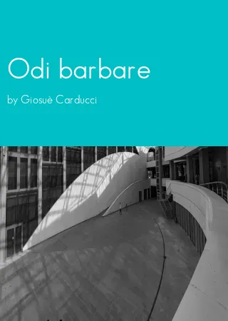 Odi barbare by Giosuè Carducci pdf Book