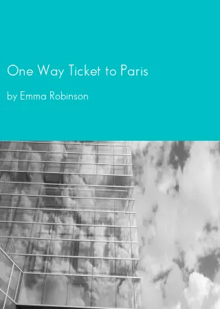 One Way Ticket to Paris by Emma Robinson pdf Book