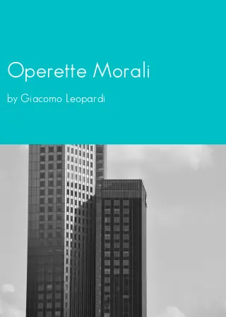 Operette Morali by Giacomo Leopardi pdf Book